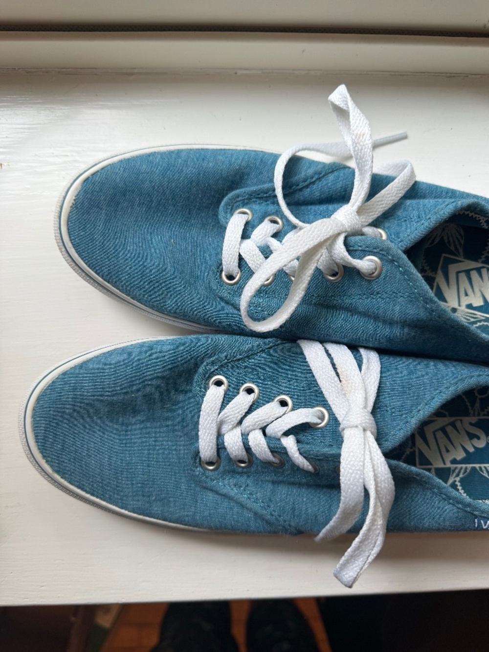 Blue Vans sneakers, size 9.5